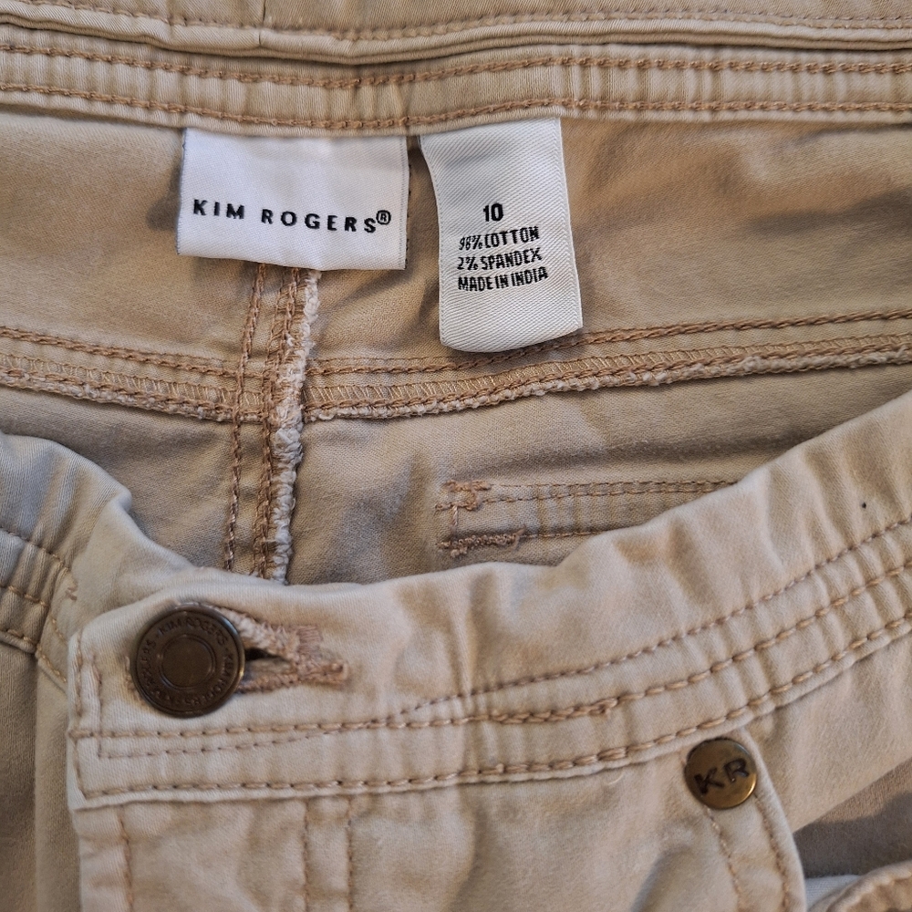 Kim Rogers Button Pocket Khaki Pants Sz 10 *C4 - Picture 3 of 3